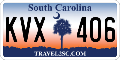 SC license plate KVX406
