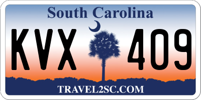 SC license plate KVX409