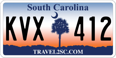 SC license plate KVX412