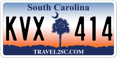 SC license plate KVX414