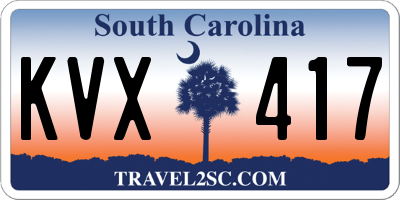 SC license plate KVX417