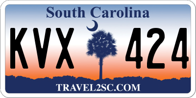 SC license plate KVX424