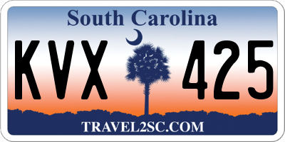 SC license plate KVX425