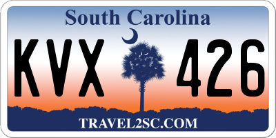 SC license plate KVX426