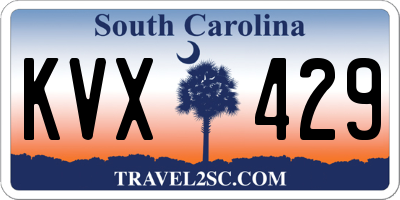 SC license plate KVX429