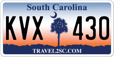 SC license plate KVX430