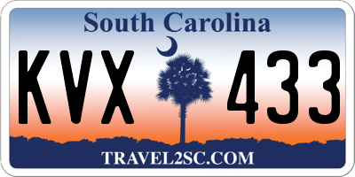 SC license plate KVX433