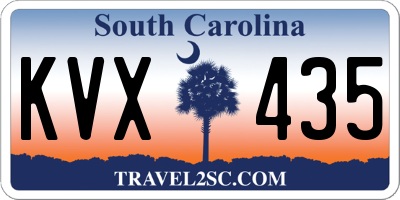 SC license plate KVX435