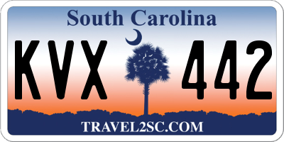 SC license plate KVX442