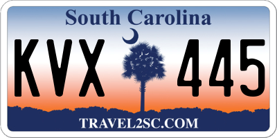 SC license plate KVX445