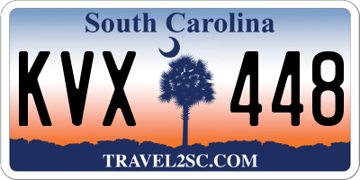 SC license plate KVX448