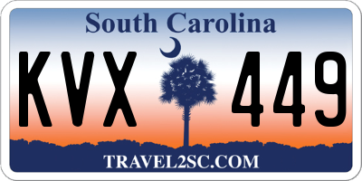 SC license plate KVX449