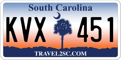 SC license plate KVX451