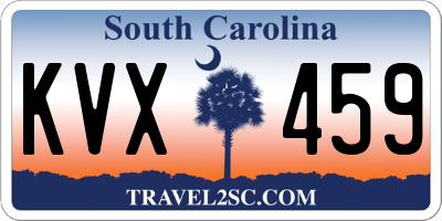 SC license plate KVX459