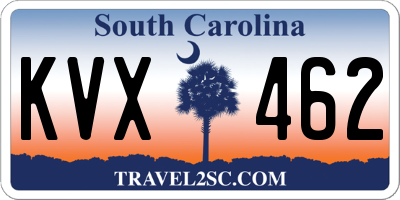 SC license plate KVX462