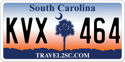 SC license plate KVX464