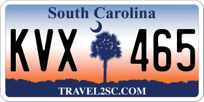 SC license plate KVX465