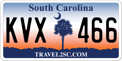 SC license plate KVX466