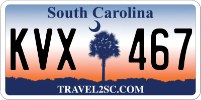 SC license plate KVX467