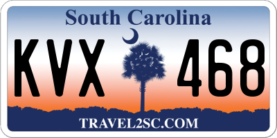SC license plate KVX468