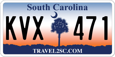 SC license plate KVX471