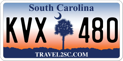 SC license plate KVX480