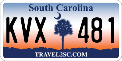 SC license plate KVX481