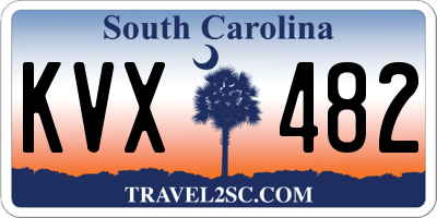 SC license plate KVX482