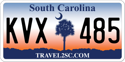 SC license plate KVX485