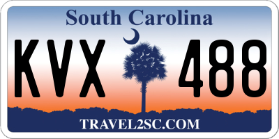 SC license plate KVX488