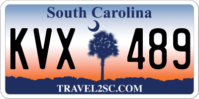 SC license plate KVX489