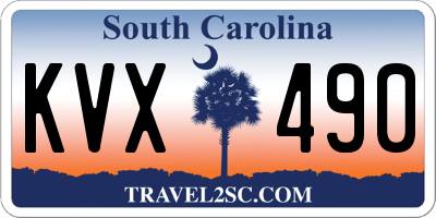 SC license plate KVX490