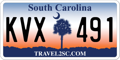 SC license plate KVX491