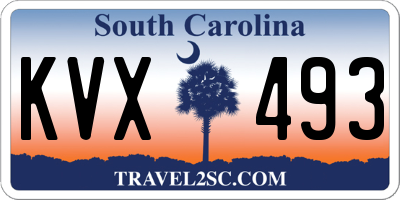 SC license plate KVX493