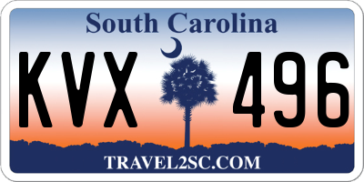 SC license plate KVX496