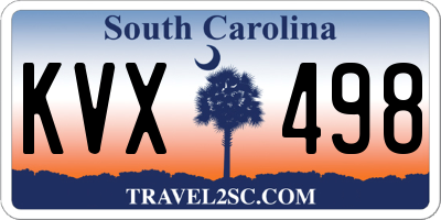 SC license plate KVX498