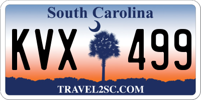SC license plate KVX499