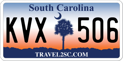 SC license plate KVX506