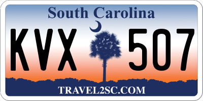 SC license plate KVX507
