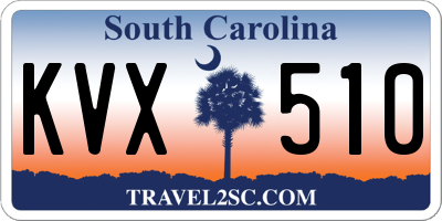 SC license plate KVX510