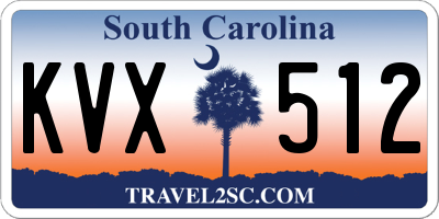 SC license plate KVX512