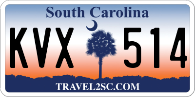 SC license plate KVX514