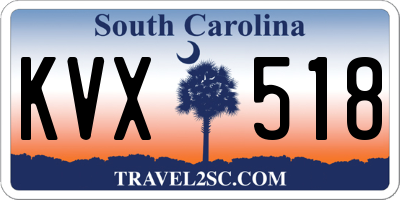 SC license plate KVX518