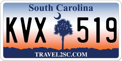 SC license plate KVX519