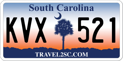 SC license plate KVX521