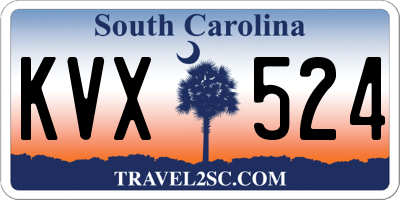 SC license plate KVX524
