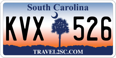 SC license plate KVX526