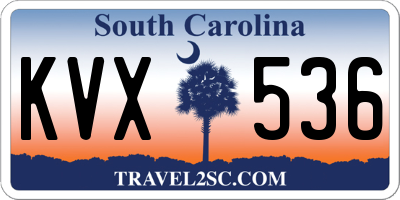 SC license plate KVX536