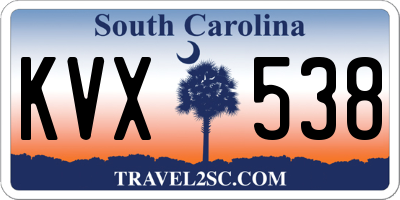 SC license plate KVX538
