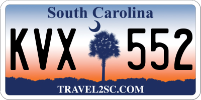 SC license plate KVX552